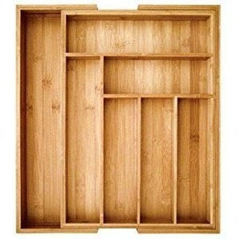 Bamboo Drawer Organizer for Kitchen Utensils and Sundries - Multiple Sizes