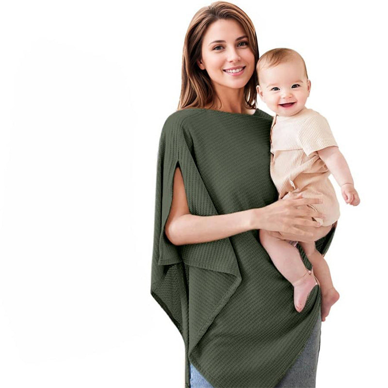 Multi-Functional Baby Nursing Cover Waffle Print with Adjustable Size
