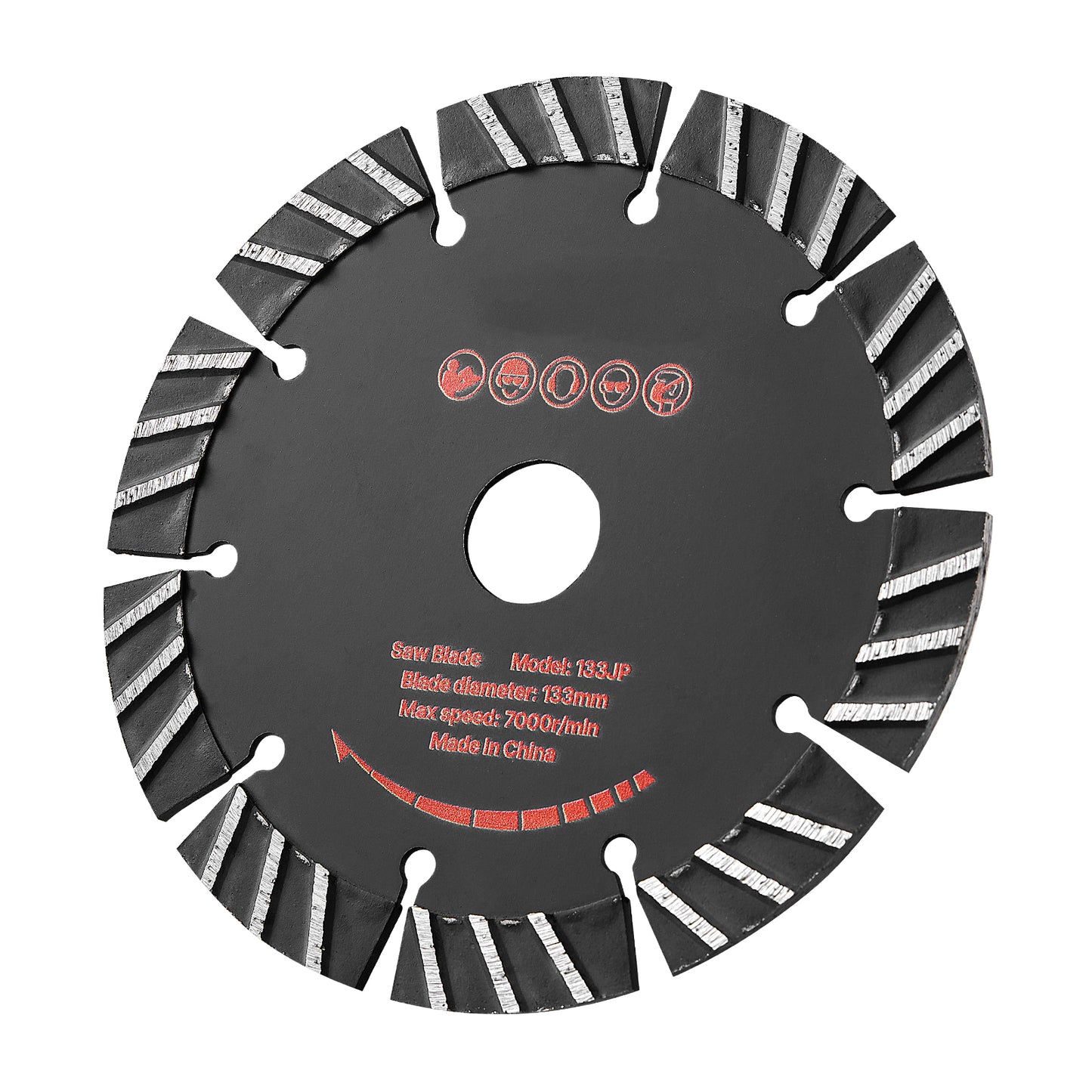 Diamond Wall Chaser Saw Blades 5.24 Inch 5-Pack for Concrete Brick Stone Cutting