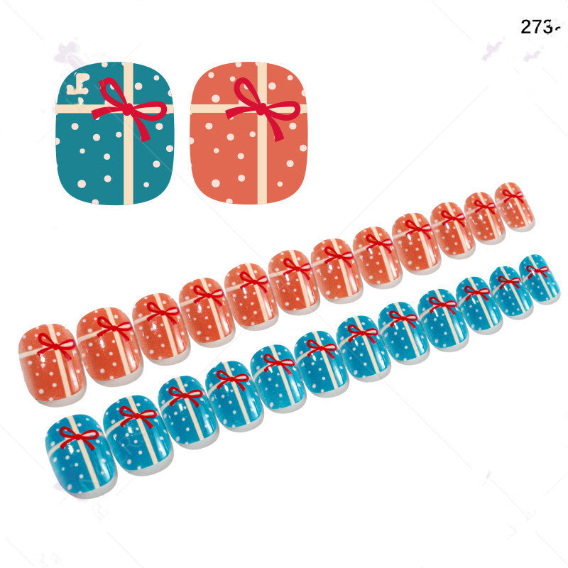 Christmas Kids Nail Stickers 24 Pieces Wearable Nail Art for Children