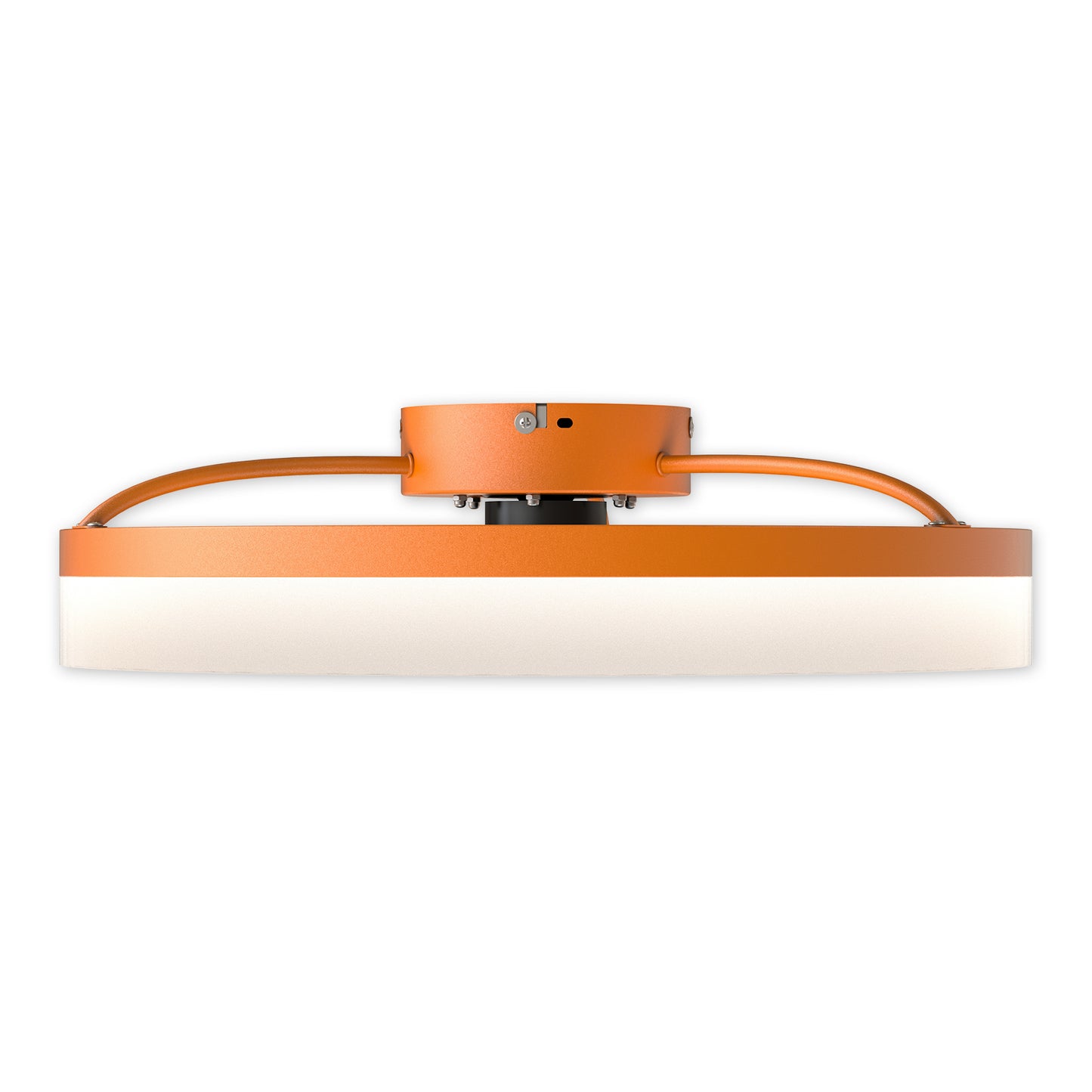 Dimmable LED Ceiling Fan with Lights - Thin Modern Design, Orange