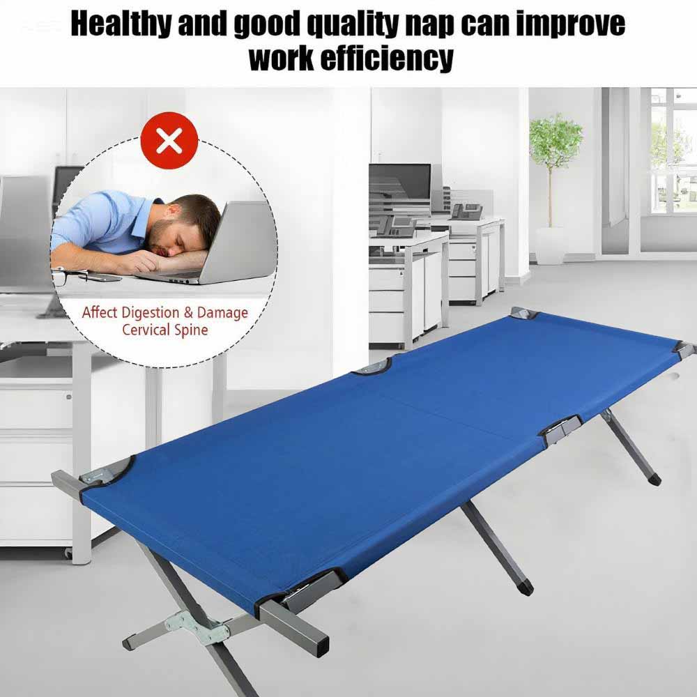Portable Folding Camping Cot with Carry Bag - Lightweight & Durable