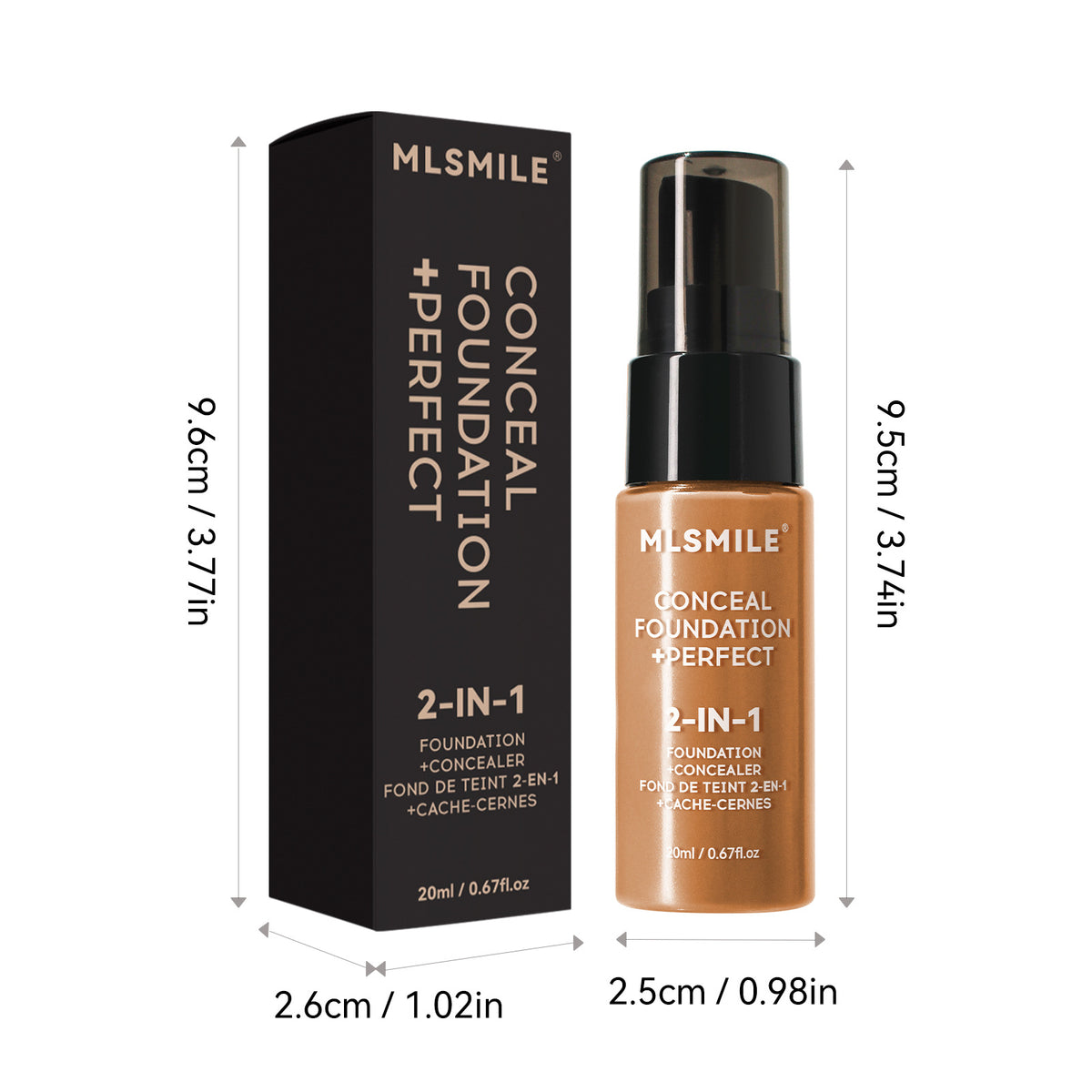 Long Lasting Waterproof Liquid Foundation - Moisturizing Concealer for Face 20ml