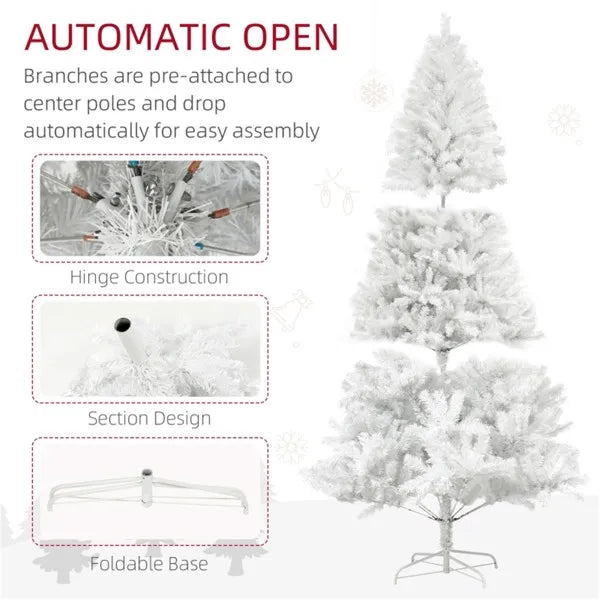 7.5ft White Christmas Tree - Indoor Decorative Tree