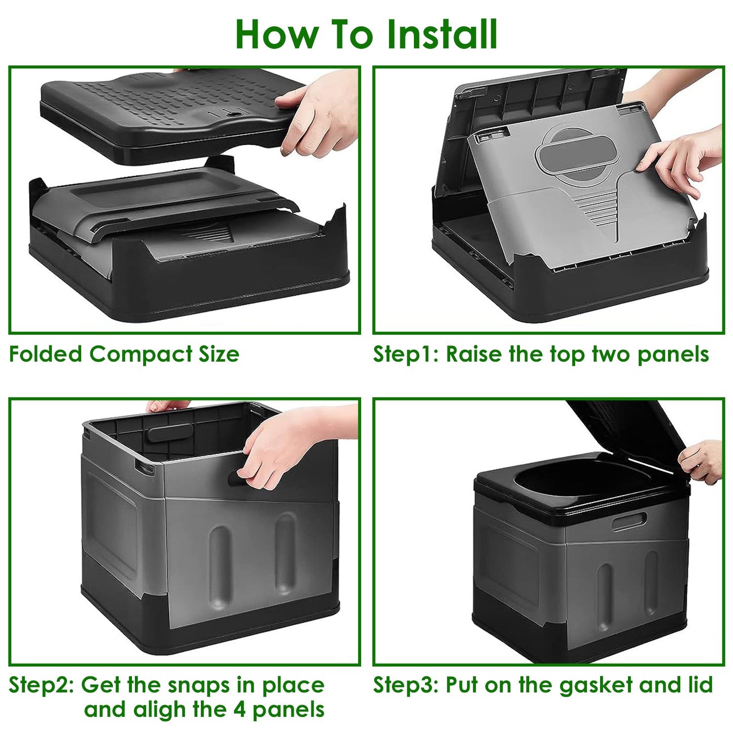 Portable Toilet for Camping, Hiking & Boating - 20L Capacity