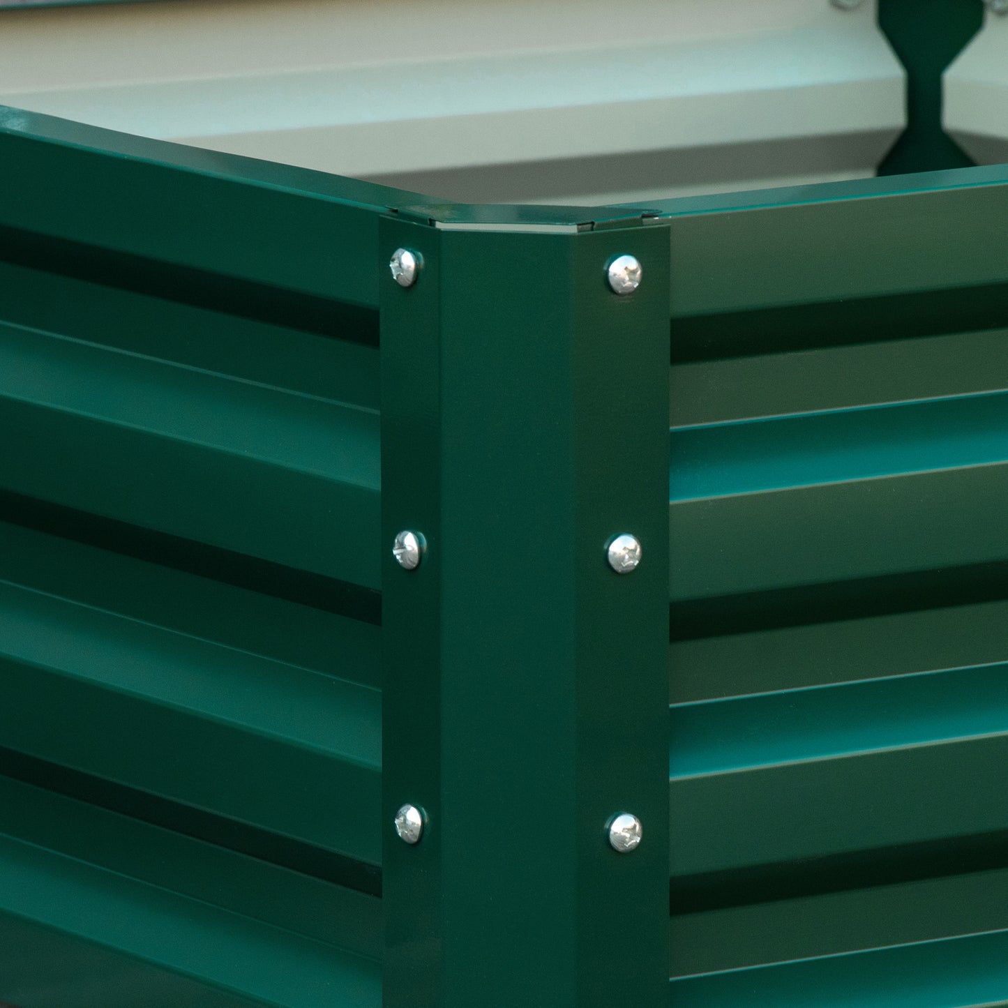 Galvanized Raised Garden Bed Set of 2 - Steel Planter Boxes for Vegetables and Flowers, Rust-Resistant, Easy Assembly, Green, 670x345x60 mm