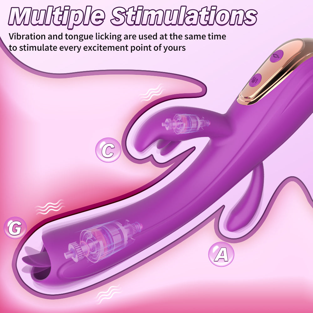 Licking Tongue Vibrator - 10 Vibration Modes G-Spot Stimulator