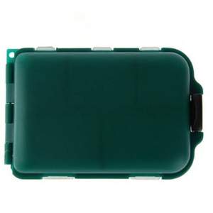 Fishing Tackle Storage Box - Compact Green Plastic Organizer for Hooks & Accessories