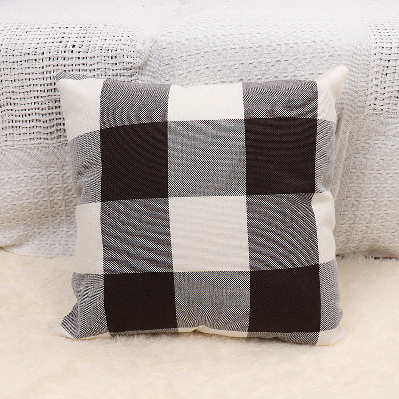 Plaid Pillow Cover for Sofa and Home Decor - Modern Cushion Case