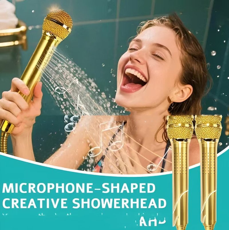 Microphone-Shaped Creative Showerhead - Modern Bathroom Decor