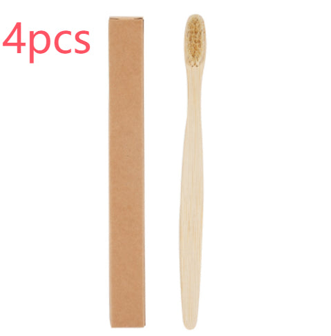 Eco-Friendly Bamboo Toothbrush with Pig & Horse Hair - Degradable & Soft
