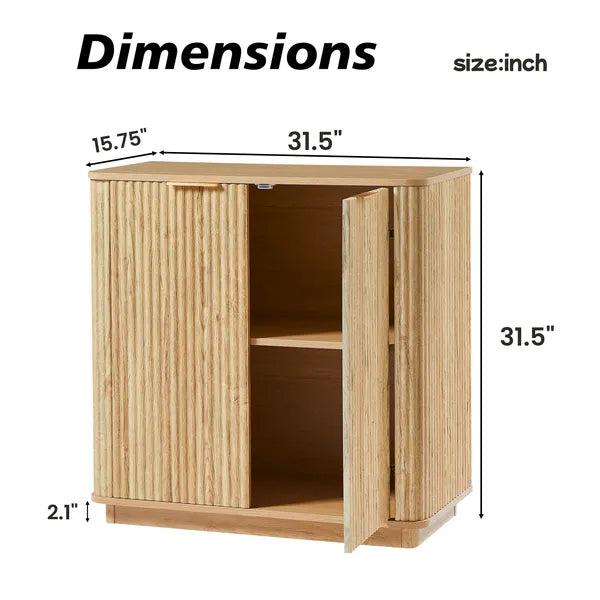 31.5'' Buffet Cabinet Sideboard With Storage Curved Wave Design For