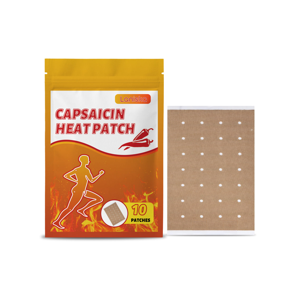 Capsaicin Heat Patch 10 Pieces - Topical Pain Relief for Muscle & Joint Comfort