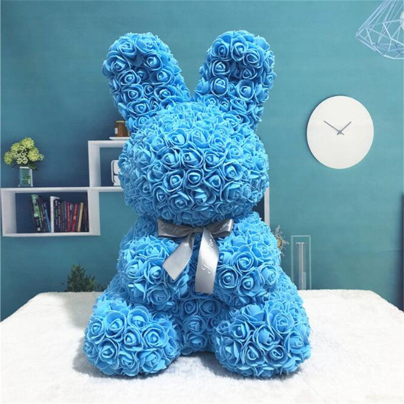 45cm Romantic Rose Bunny Decoration for Valentine's Day Wedding Engagement Party