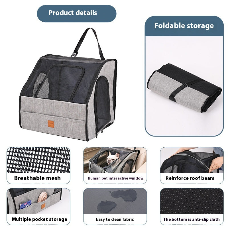 Foldable Waterproof Dog Cage with Thickened Pet Mat for Travel & Home