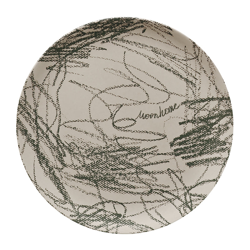 Bamboo Dinner Plate Set for Camping and Picnic - Nordic Style, 7-inch