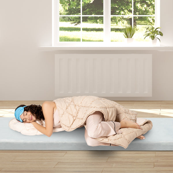 Memory Foam Camping Mattress - Plush Sleeping Pad - Gray