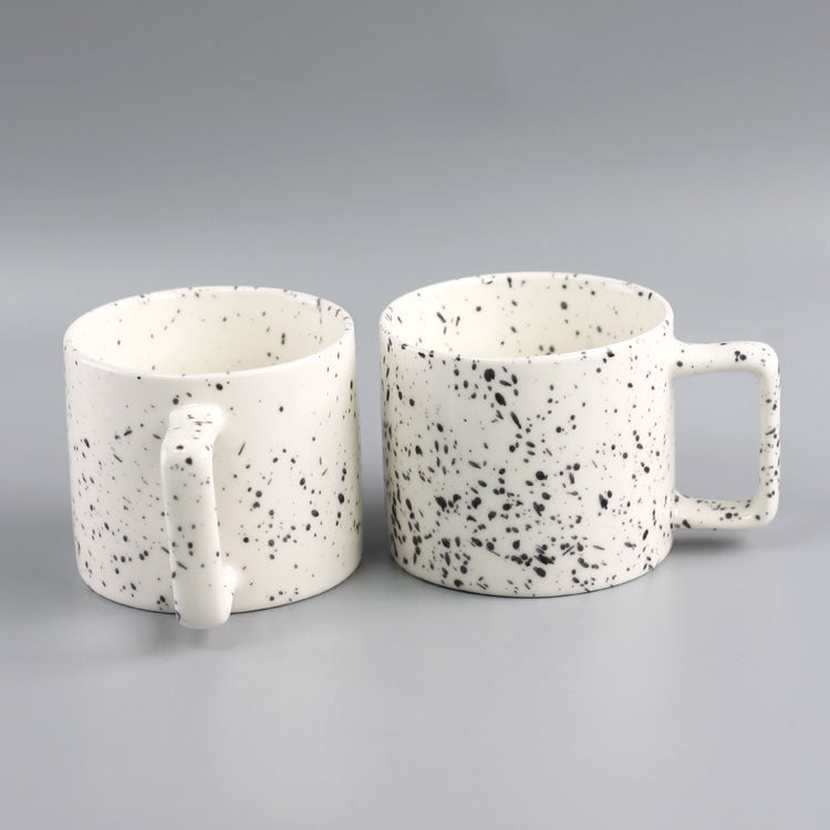 Retro Splash Ink Dot Ceramic Mug - Home Kitchen Drinkware