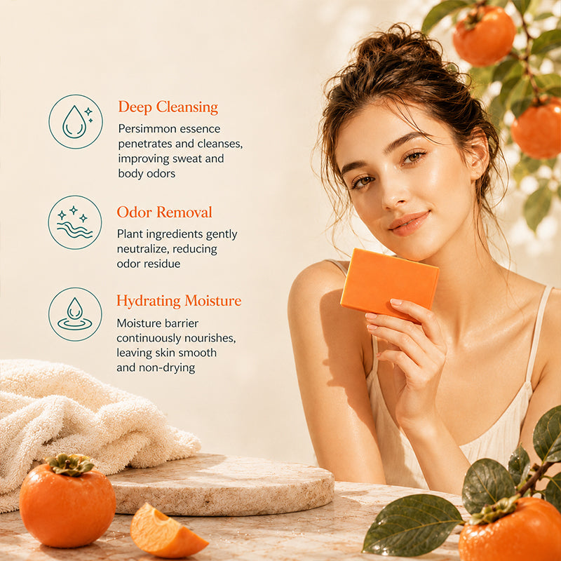 Persimmon Deodorant Cleansing Soap 100g Natural Body Wash