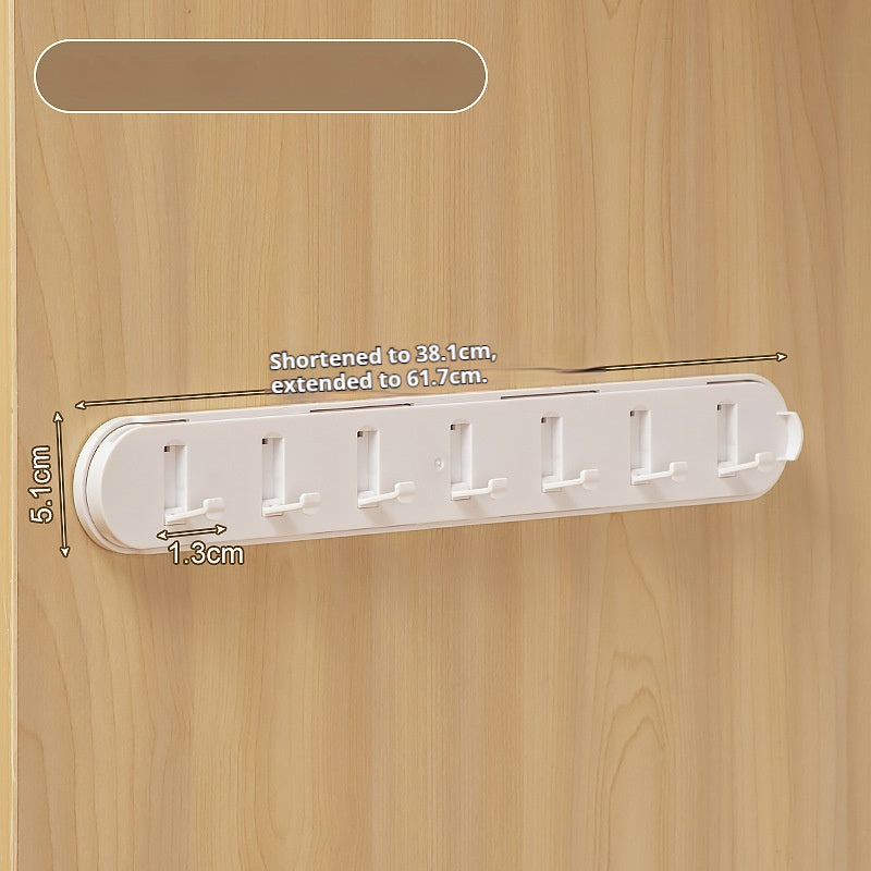 Wall Mounted Coat Rack with 7 Hooks - Modern Entryway Hat and Coat Organizer