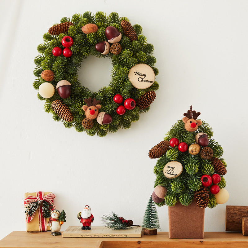 Christmas Wreath Cane Decorations for Holiday Home Decor