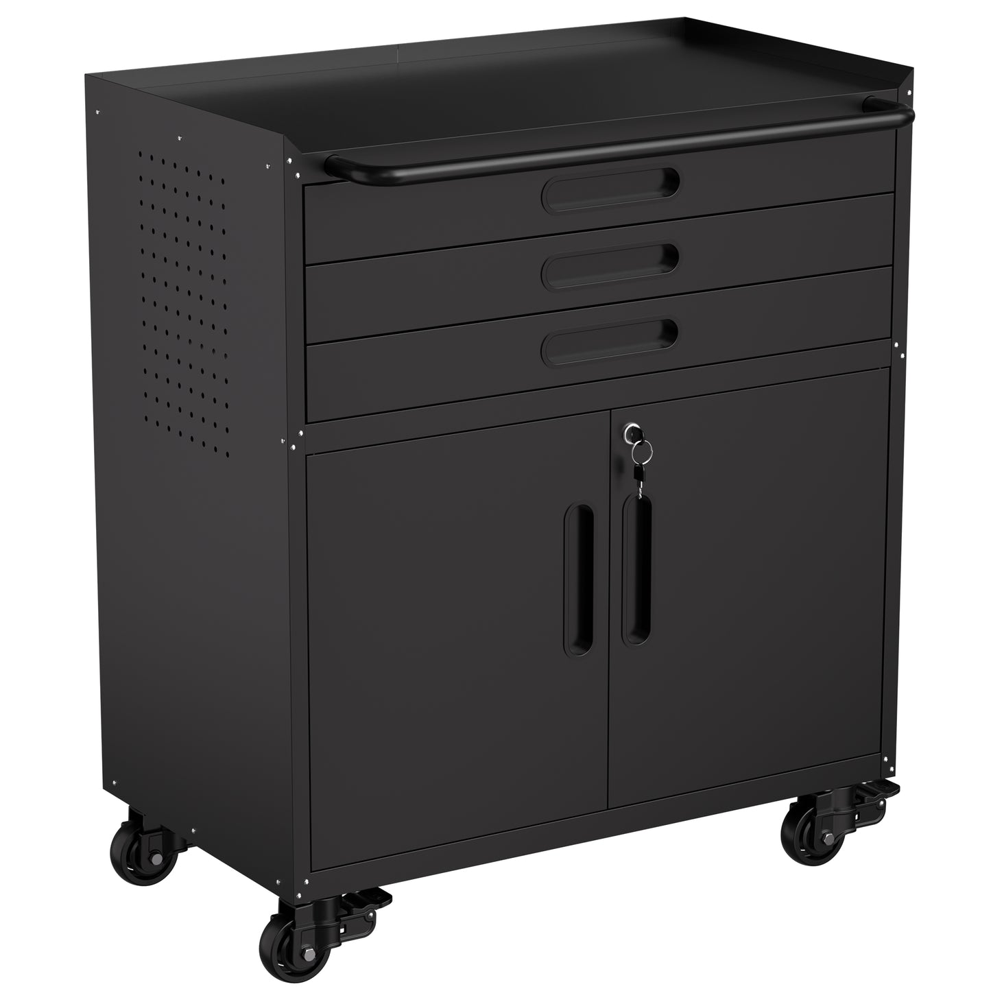 34.3 Rolling Metal Tool Cabinet - Heavy Duty Garage Storage With