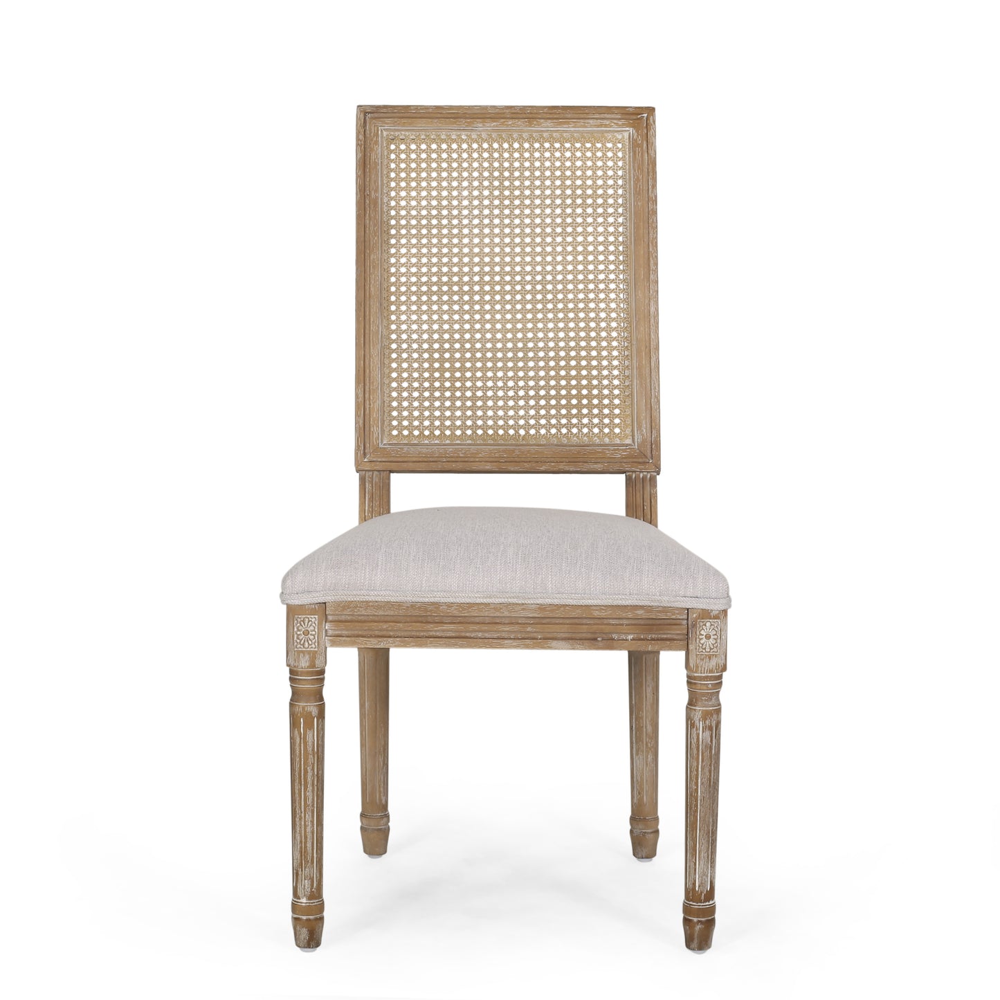 Light Grey Dining Chair Set of 2 - French Country Style