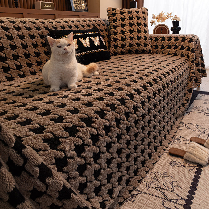 Luxury Winter Sofa Cover - Soft Fleece Dust Protector for 180x180cm & 180x380cm Sofas