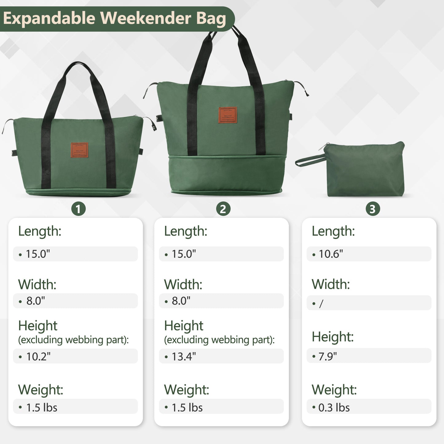 Expandable 6-Piece Hardshell Luggage Set with TSA Lock - Green