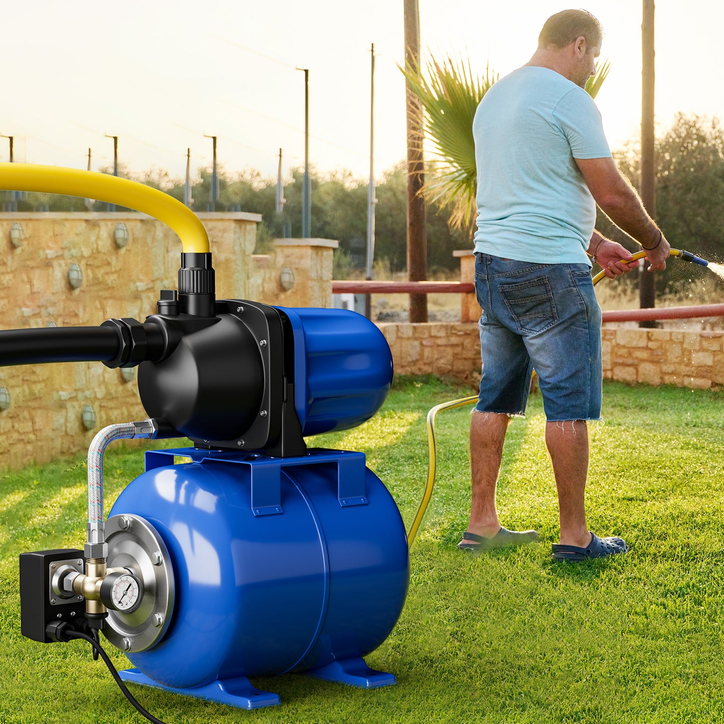 1200W Garden Water Pump for Irrigation and Pool Draining