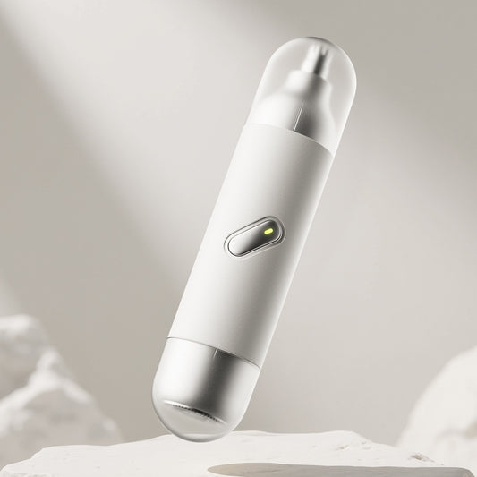 Electric Nose Hair Trimmer with Light - Washable Dual Blades Mini Shaver