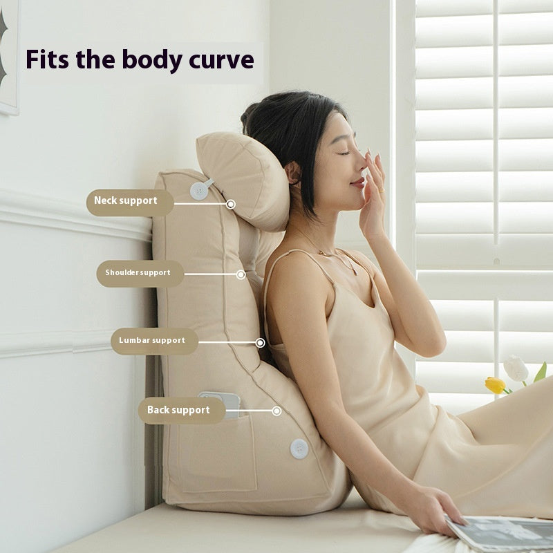 Removable Washable Waist Support Pillow - Bedside Cushion for Comfort