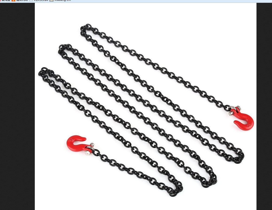 Metal Chain Hook Wire Rope for Home & Garden Storage Black