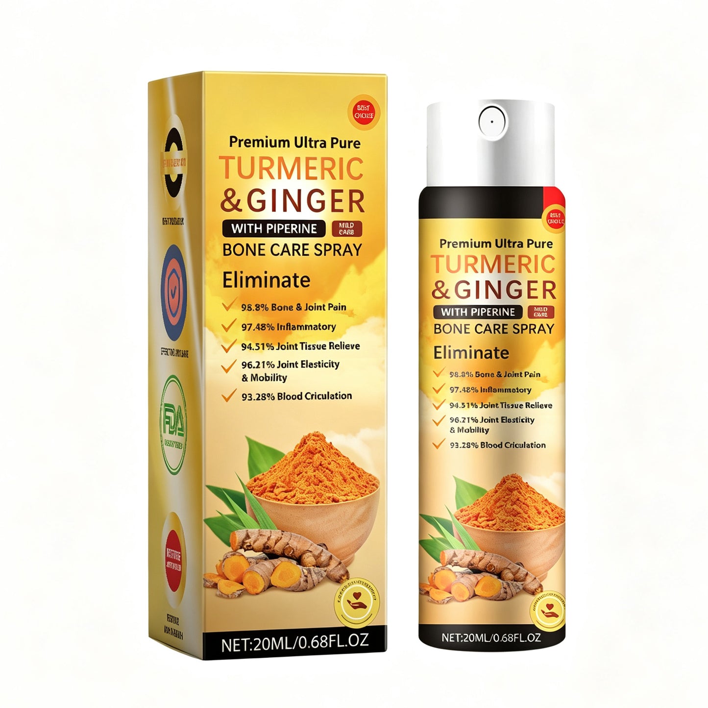 Turmeric Ginger Joint Care Spray for Mobility & Comfort - 20ml