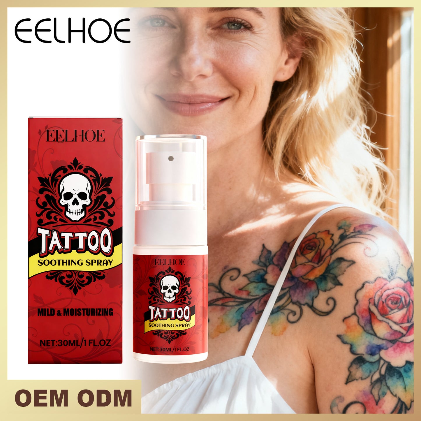 Tattoo Soothing Spray 30ml - Gentle Moisturizing Skin Care for Tattooed Skin