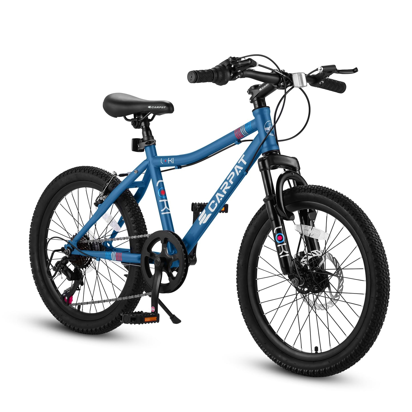 20 Inch Kids' Mountain Bike - 7 Speed, Front Suspension, Blue