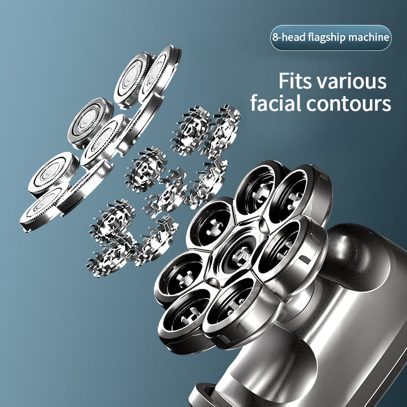 8D Electric Men's Shaver Head Tool - USB Rechargeable