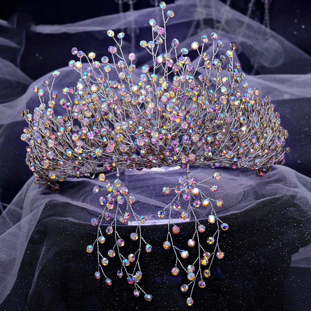 Bridal Wedding Tiara Crown Headpiece with Crystals for Bridal Hair Accessories