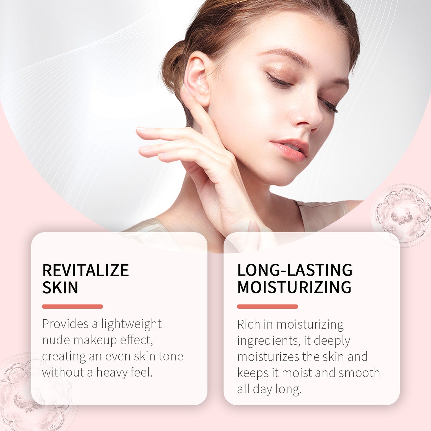 Radiant Skin Brightening Moisturizing Cream - Hydrating Nude Makeup Base