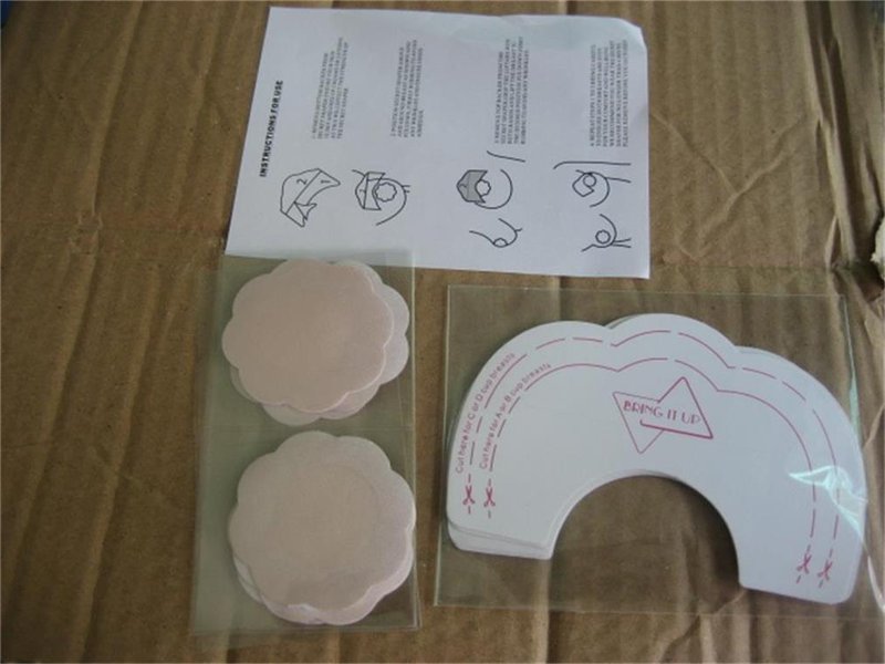 Girl's Silicone Flower Chest Stickers - Non-Woven Nipple Cover Set, Skin Tone