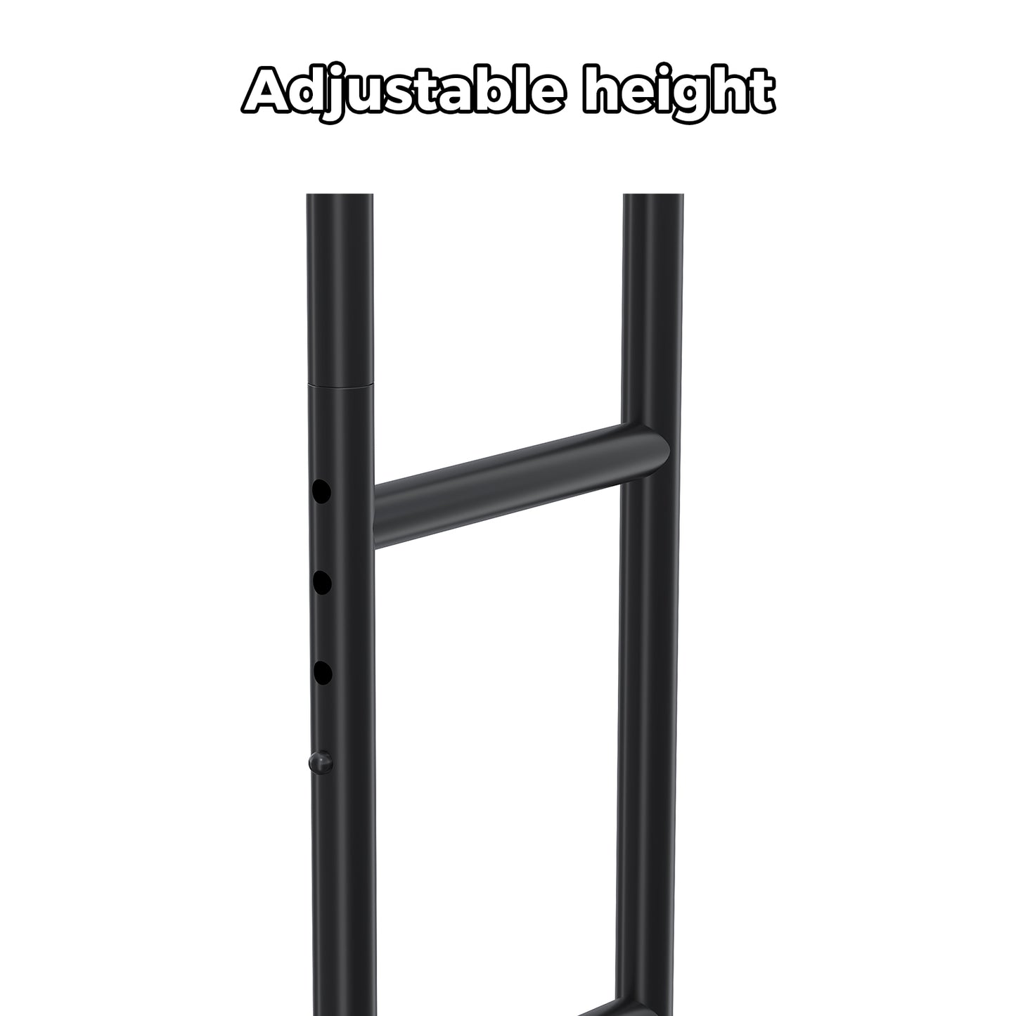 Height Adjustable Heavy Duty Metal Garment Rack with Double Rods