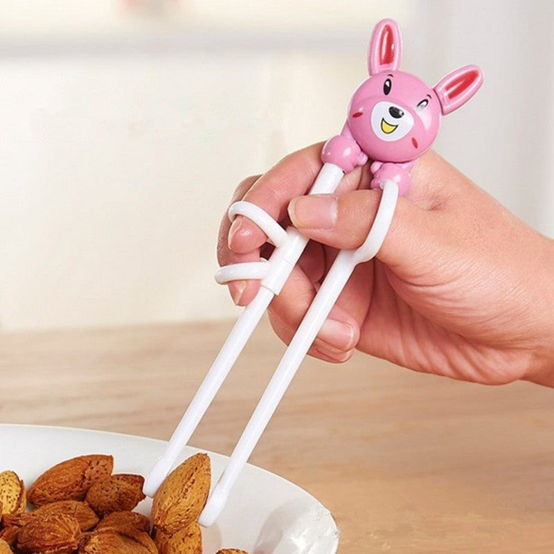 Baby Cartoon Practice ABS Material Chopsticks - Colorful, Safe for Kids