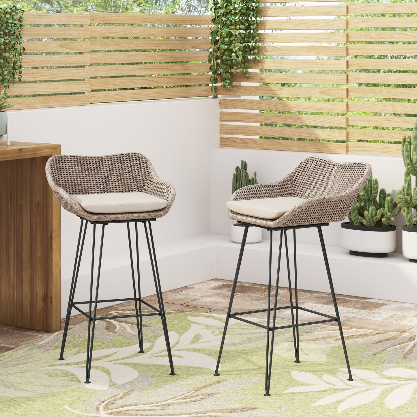 PE Rattan BAR STOOL