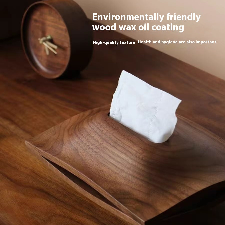 Minimalist Solid Wood Tissue Box Holder for Desk or Bathroom