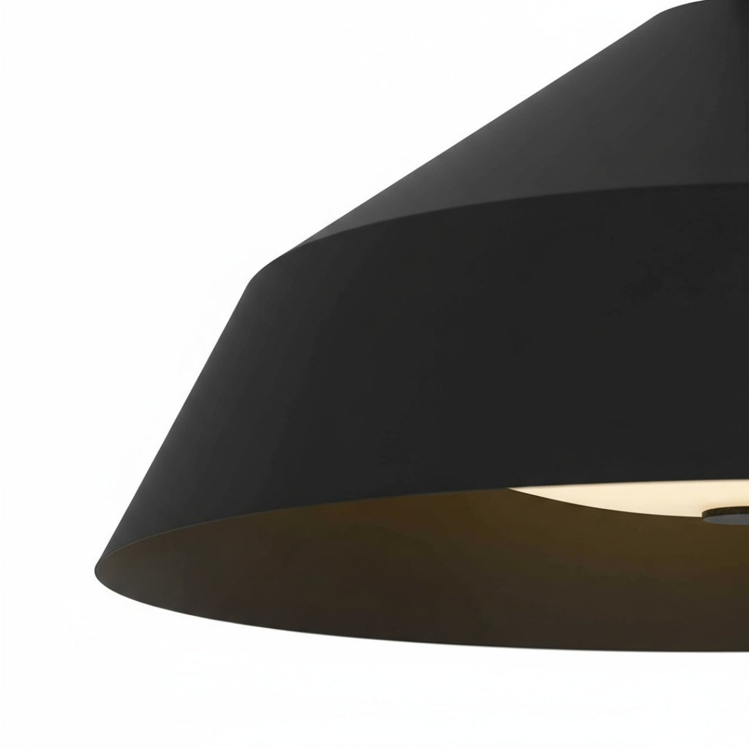 22-Inch Integrated LED Black Pendant Light Fixture