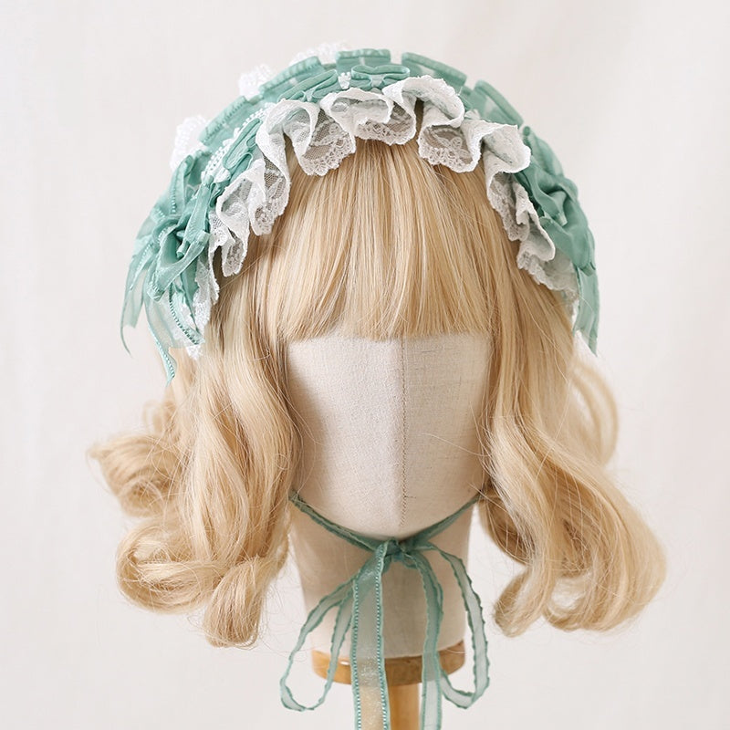 Color Blocked Bow Lace Headband