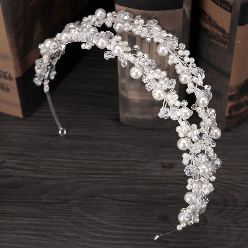 Women's Double Row Ceramic Hairpin - White