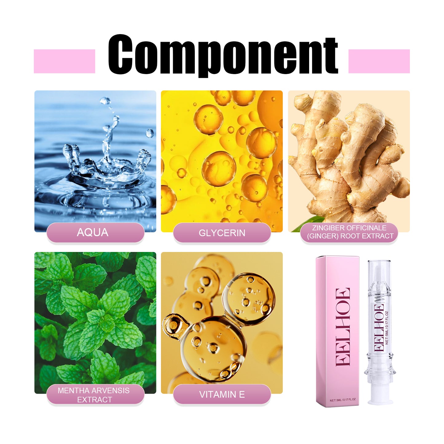 Hydrating Lip Plumper Gloss - Moisturizing Ginger & Peppermint Treatment