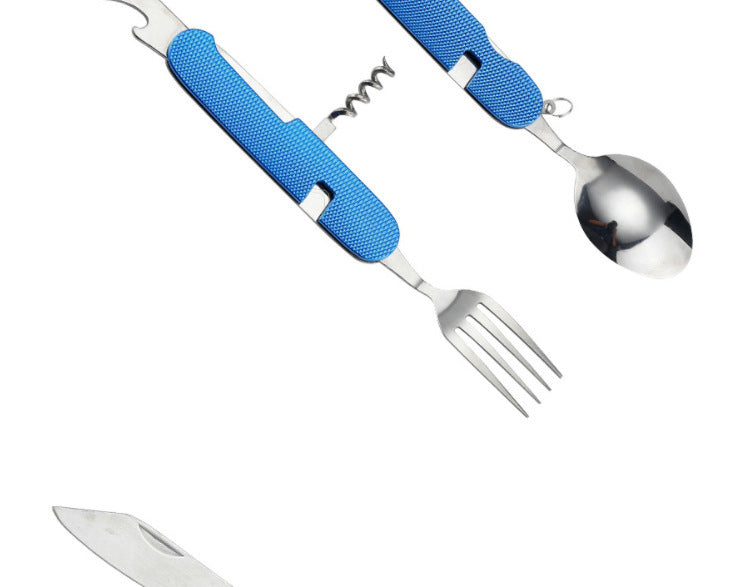 Stainless Steel Folding Detachable Tableware - Modern Kitchen Dining Set