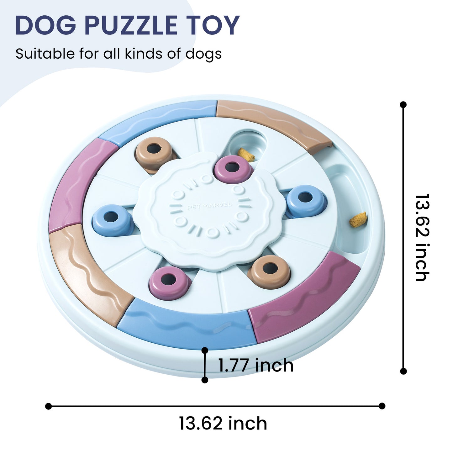 Pet Marvel Interactive Puzzle Dog Toy Level 1-3 Multiple Sizes & Patterns